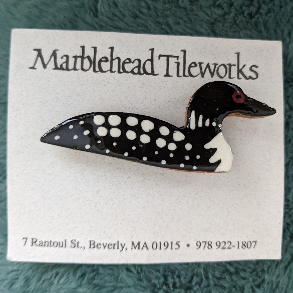 NWT.  Lovely ceramic duck pin / brooch.  Hand painted.  Rare find.